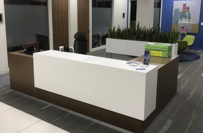 Reception Desk at Lincoln Industries